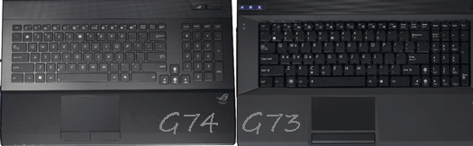 G74SW vs G73SW keyboards